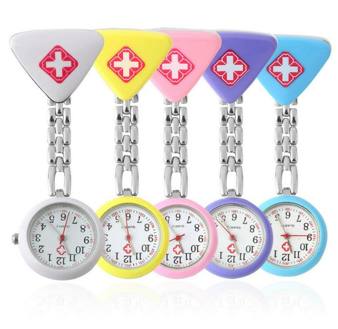 Clip Nurse Doctor Pendant Pocket Quartz Red Cross