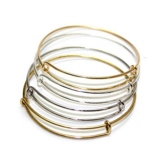 Adjustable Expandable Wire Bangle Bracelets