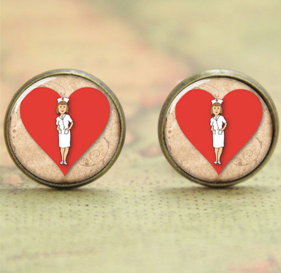 Earring Nurse On Behalf Of Love Heart