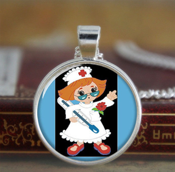 Little Nurse Pendant Necklace