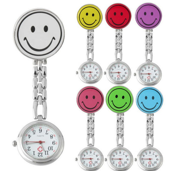 Smile Face Nurse Fob Brooch Pendant Watch