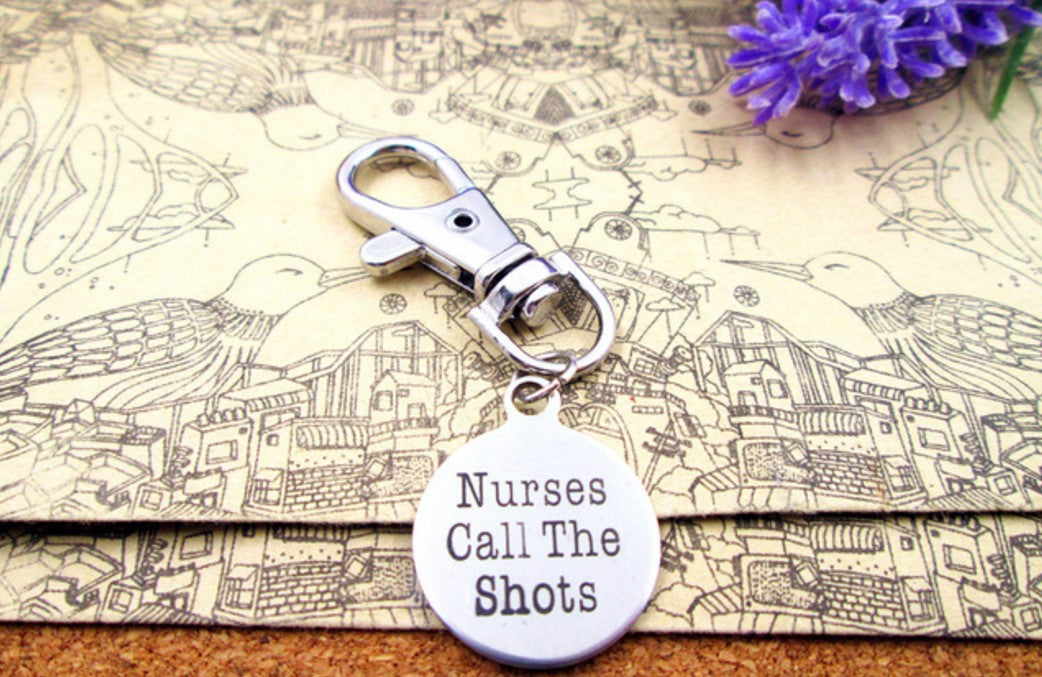 Nurses Call The Shots Charms Keychain