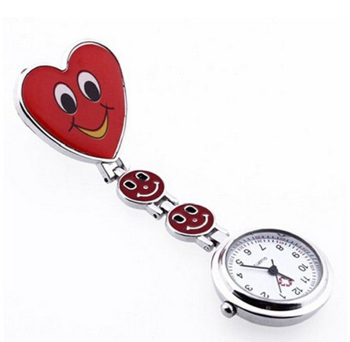 Red Heart Nurse Pocket Watches Pendant