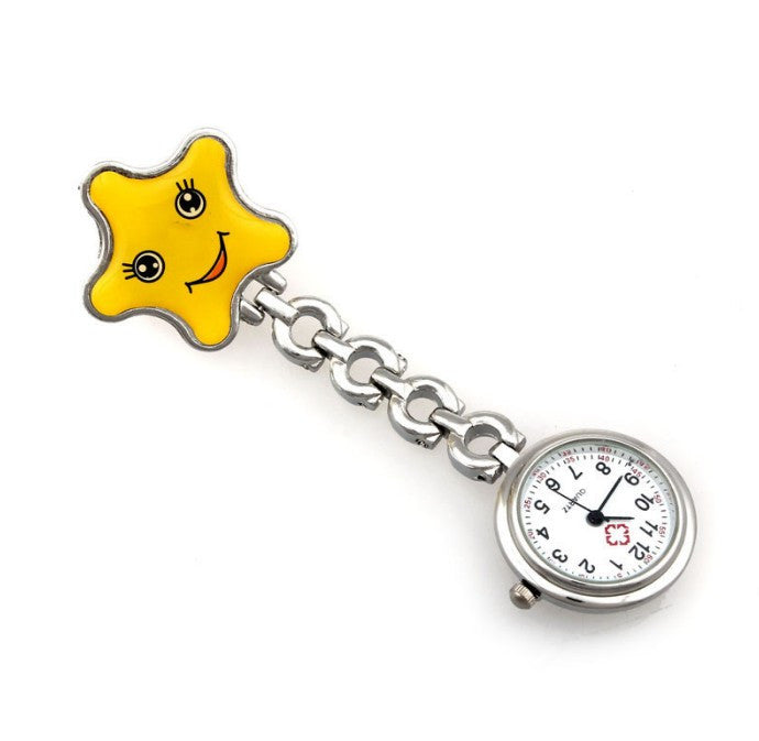 Fob Quartz Metal Nurse Watch Clip-on Brooch