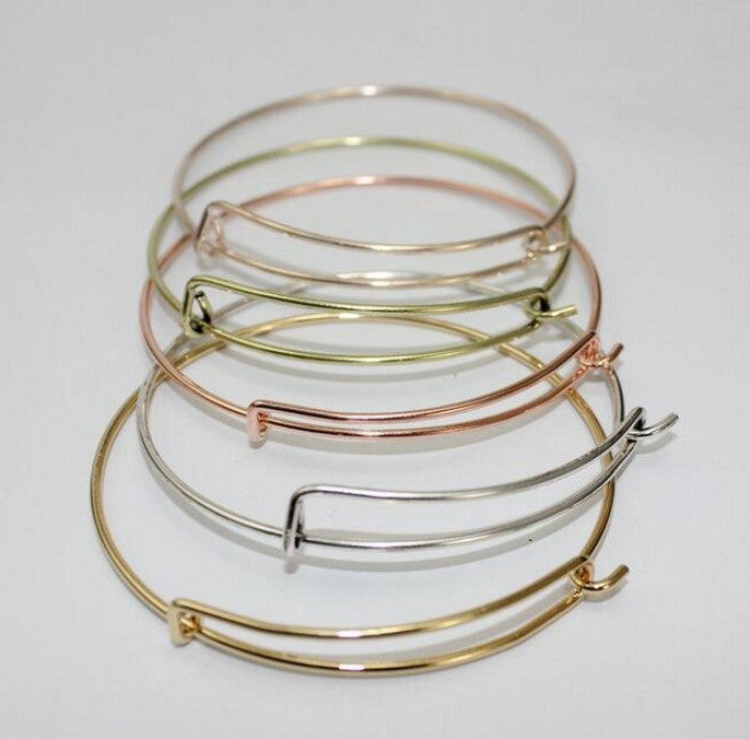 Adjustable Expandable Wire Bangle Bracelets