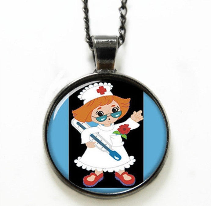 Little Nurse Pendant Necklace