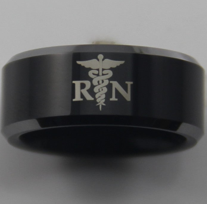 Black Tungsten Comfort Fit Ring