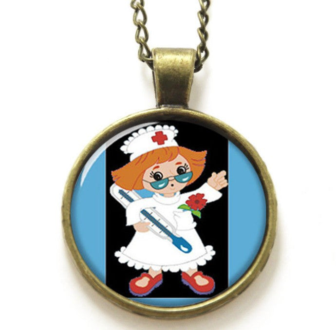 Little Nurse Pendant Necklace