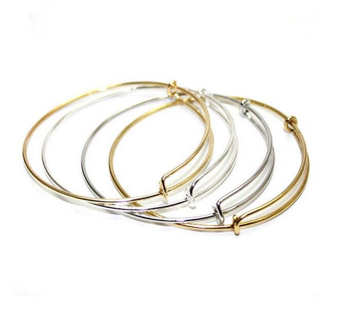 Adjustable Expandable Wire Bangle Bracelets