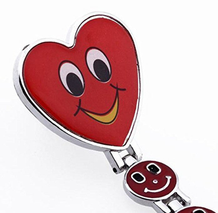 Red Heart Nurse Pocket Watches Pendant