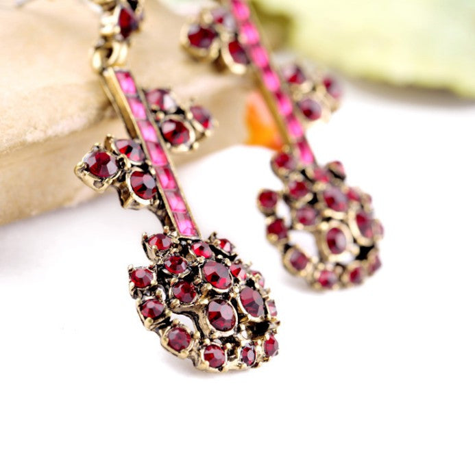 Luxury Zircon Earrings Handmade Evening Dress