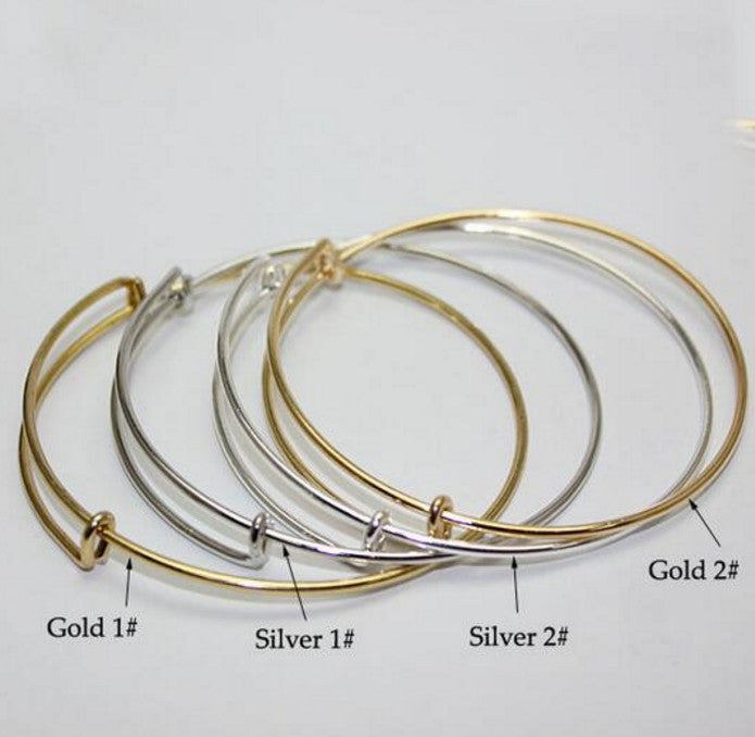 Adjustable Expandable Wire Bangle Bracelets