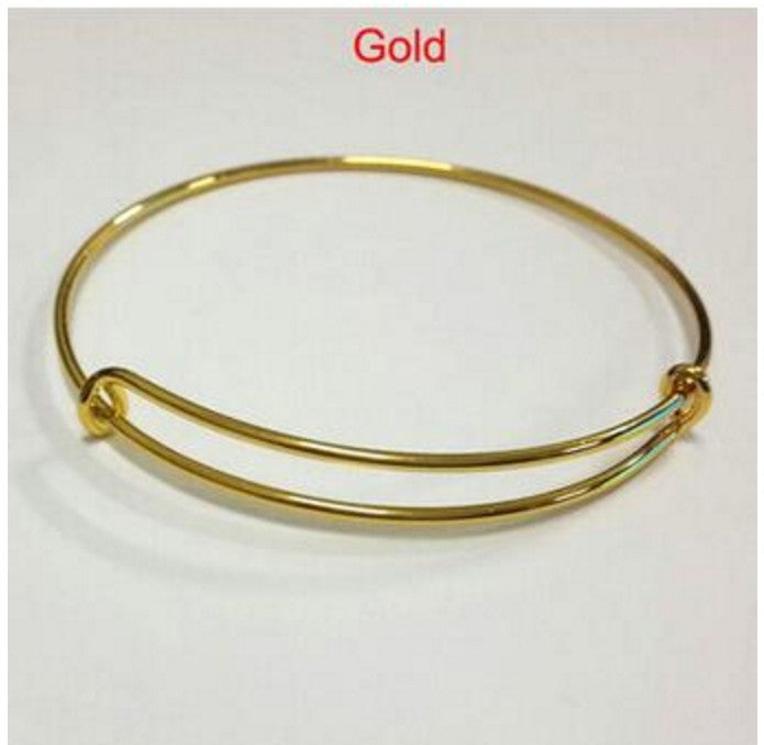 Adjustable Expandable Wire Bangle Bracelets