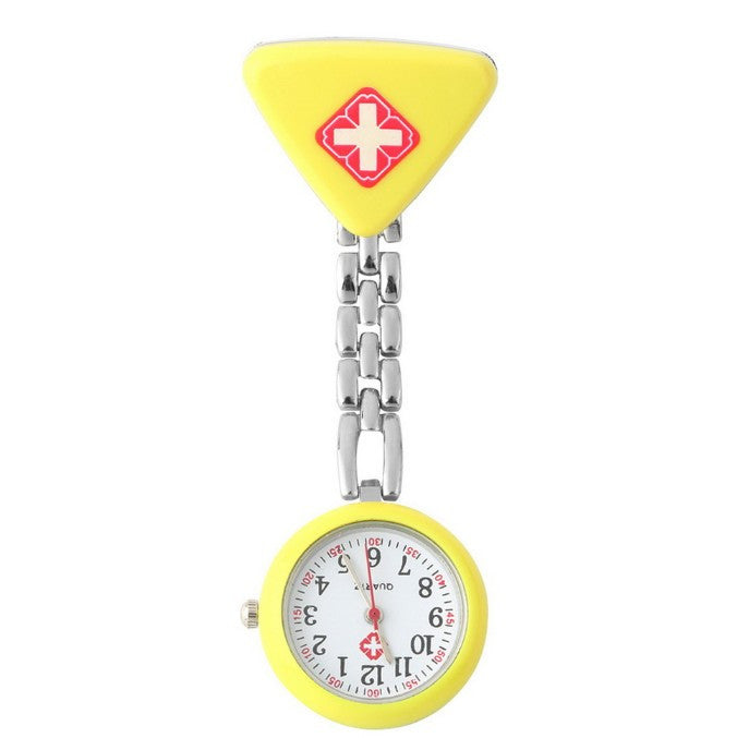 Clip Nurse Doctor Pendant Pocket Quartz Red Cross