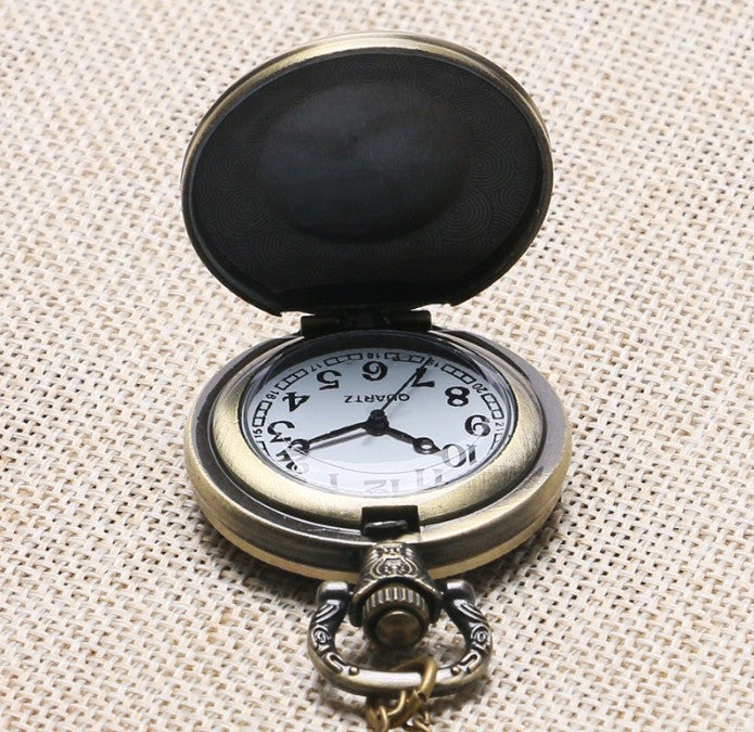 Night Shift Nurse Theme Glass Dome Pocket Watch