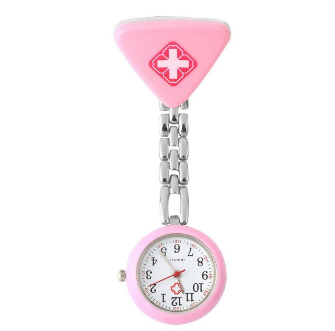 Clip Nurse Doctor Pendant Pocket Quartz Red Cross