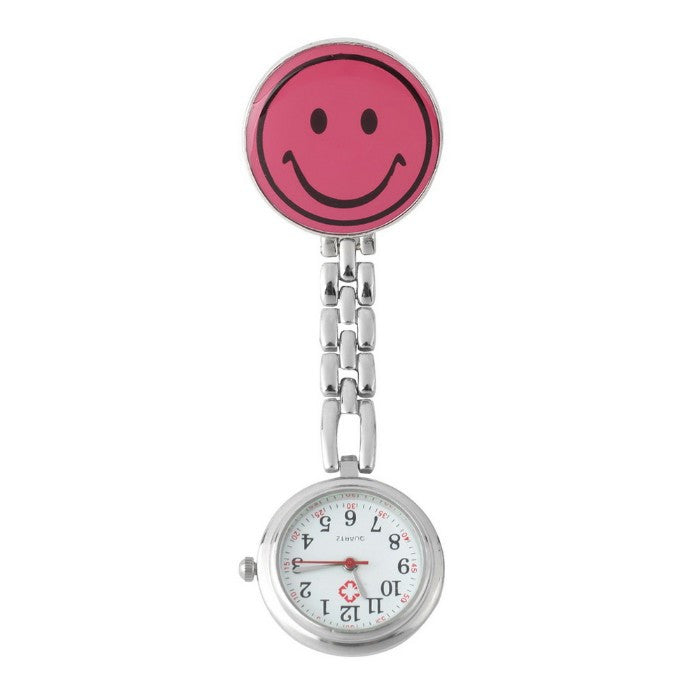 Smile Face Nurse Fob Brooch Pendant Watch