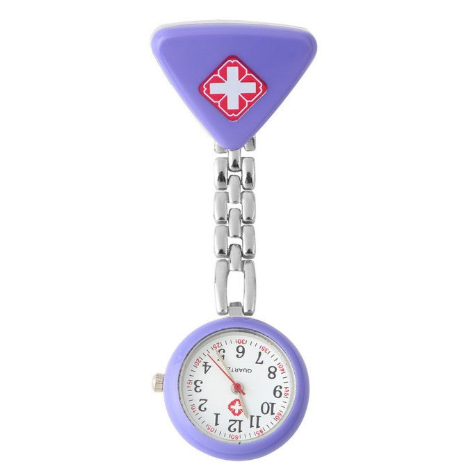 Clip Nurse Doctor Pendant Pocket Quartz Red Cross