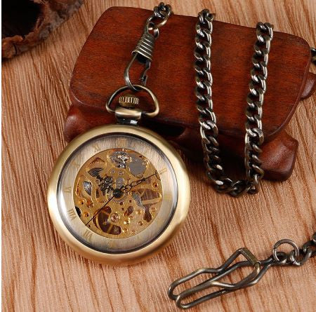 Open Face Hand Winding Pocket Watch