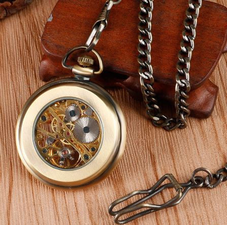 Open Face Hand Winding Pocket Watch