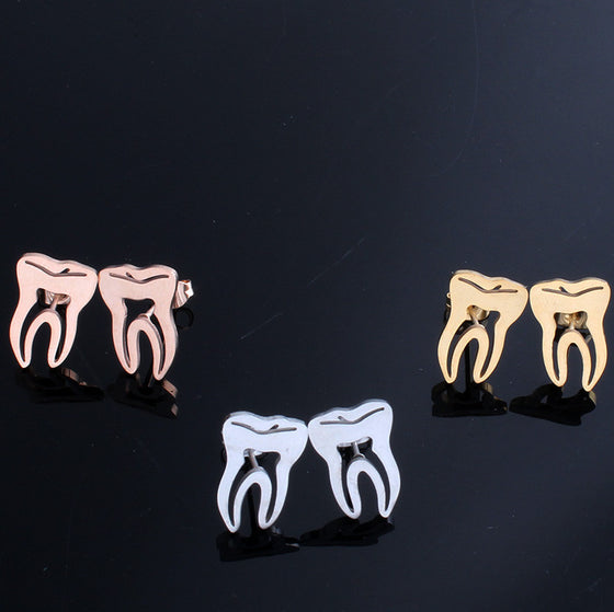 Tooth Stud Earrings for Women