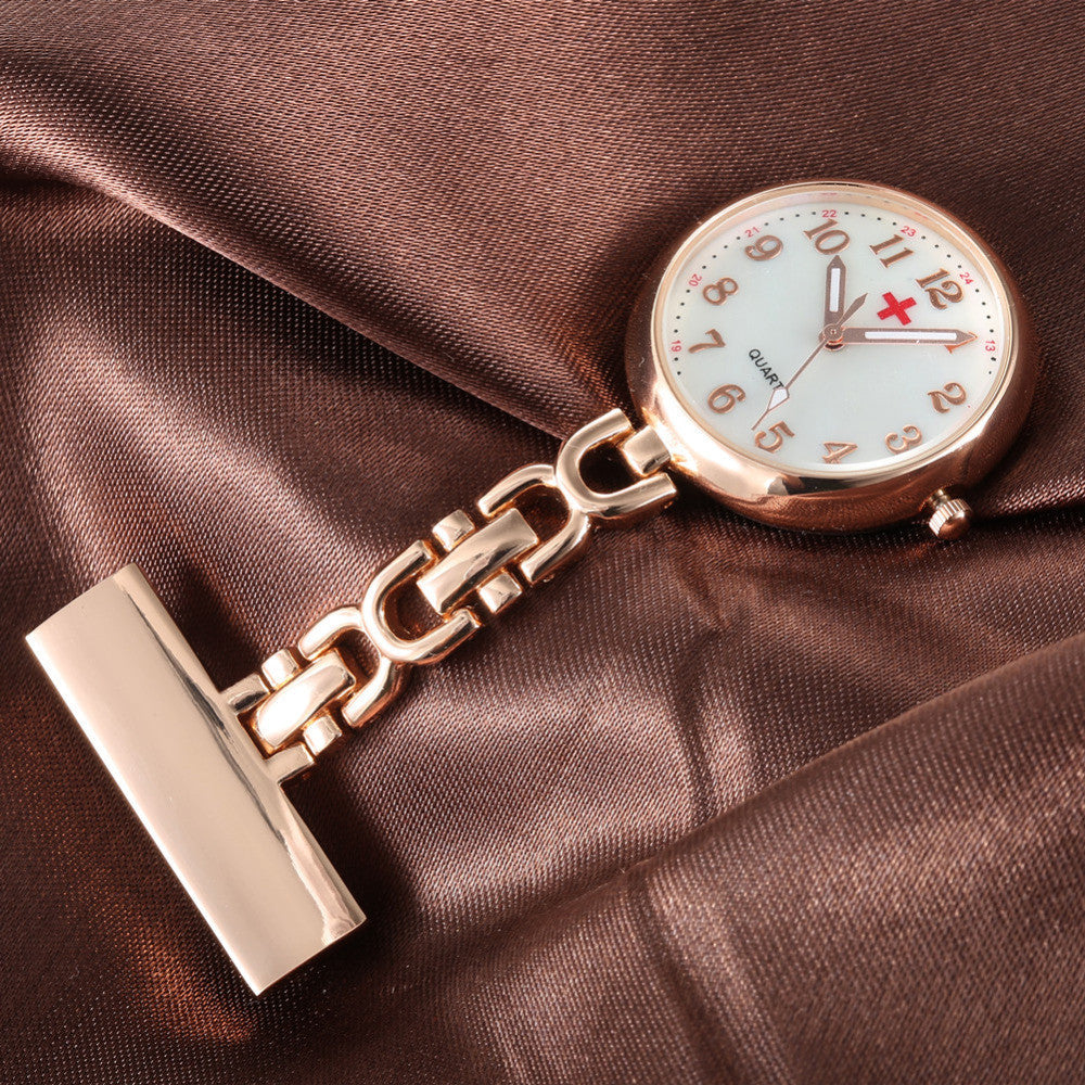 Round Dial Clip-on Fob Nurse Pocket Watch