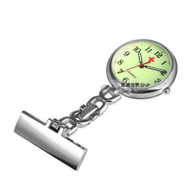 Round Dial Clip-on Fob Nurse Pocket Watch