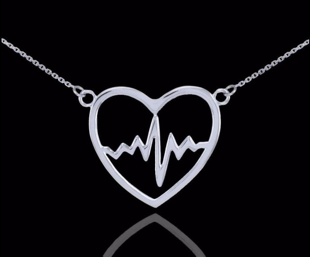 Heartbeat Pulse Pendant Necklace