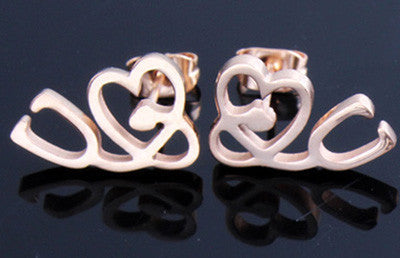 Double Heart Earring Jewelry